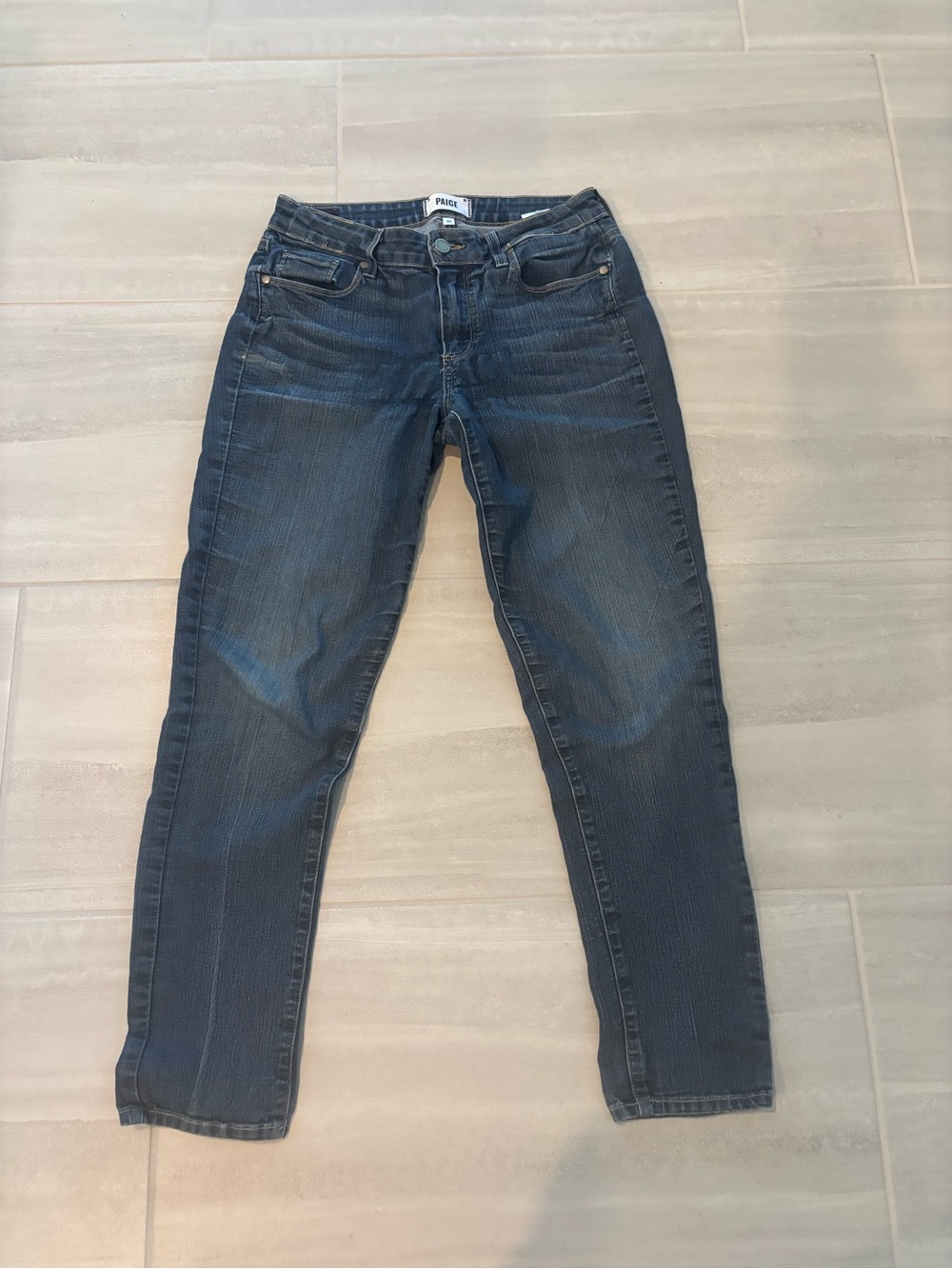 PAIGE ‘Kylie Crop’ Women's Dark Blue Slim Jeans Size 30